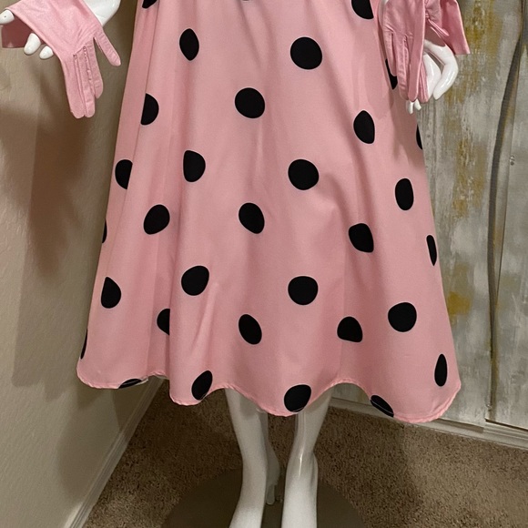 50’s House Wife Polka dot dress Halloween costume size L - Picture 7 of 8